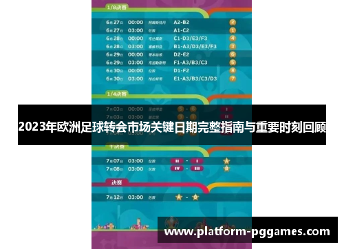 2023年欧洲足球转会市场关键日期完整指南与重要时刻回顾